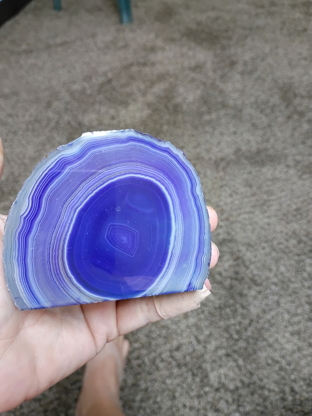 Purple Agate Geode Slice